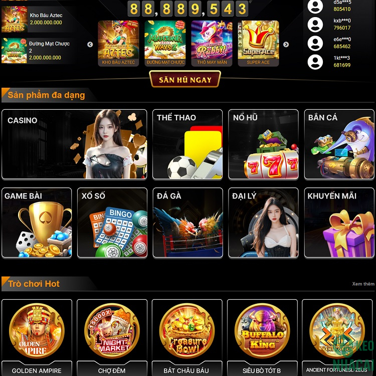 Kho game đồ sộ